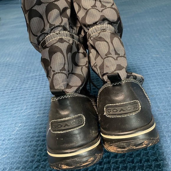 Coach Shaine Black/Grey Winter Boots Size 7 - Picture 3 of 7